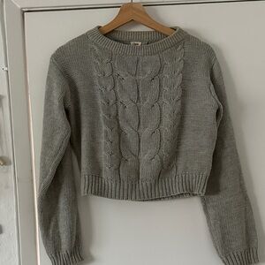 Opia cable knit crop sweater